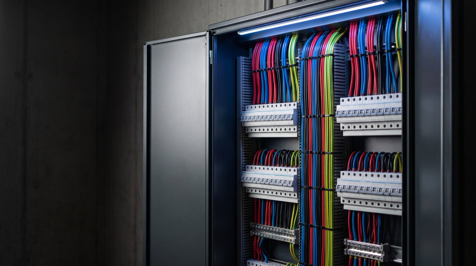 Quadro elettrico cablato in modo ordinato da MNT Connect